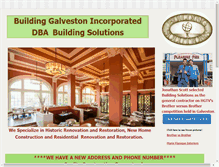Tablet Screenshot of buildinggalveston.com